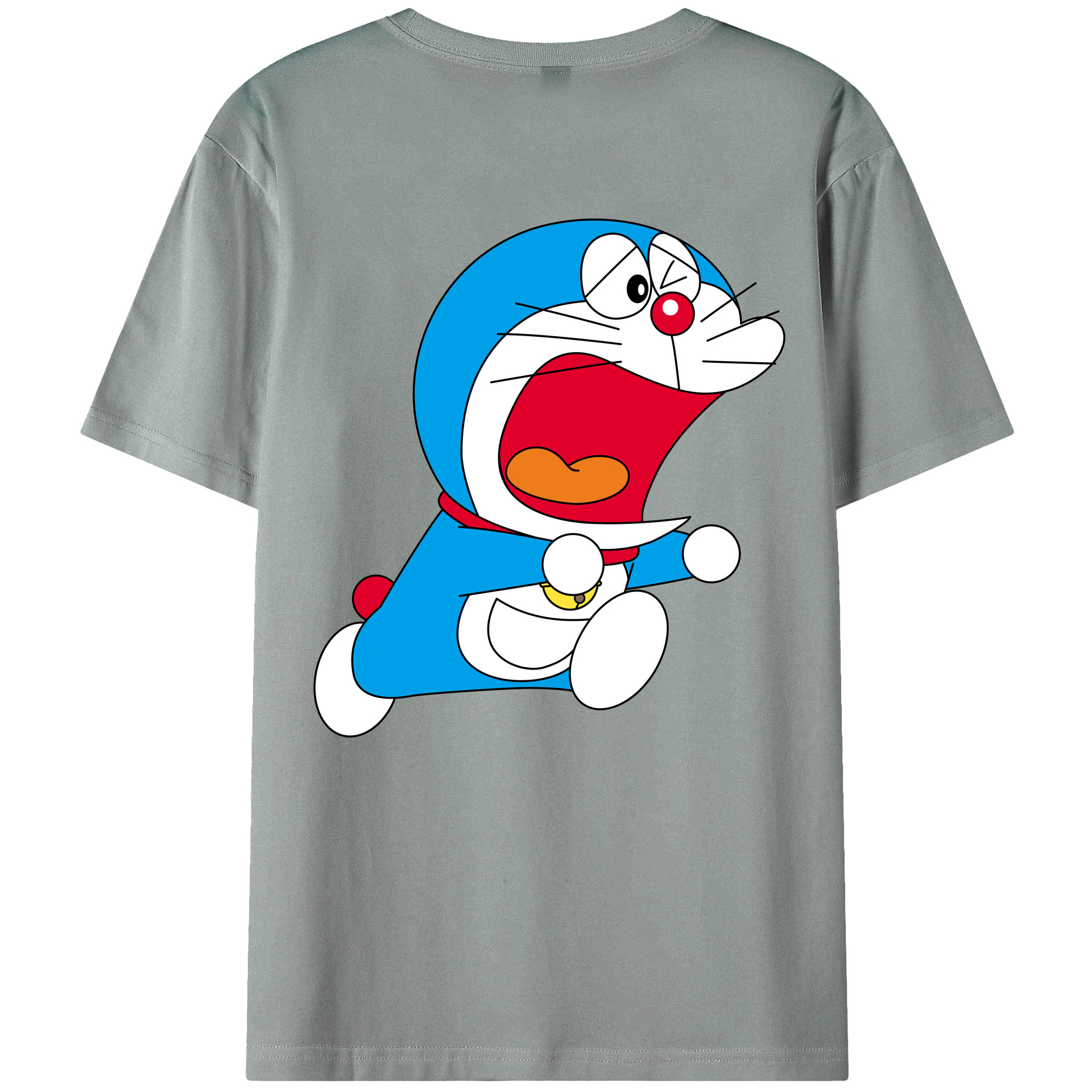 （画像用） ドラえもん Doraemon 綿100％ メンズ半袖Tシャツ（バックプリント） 通気性